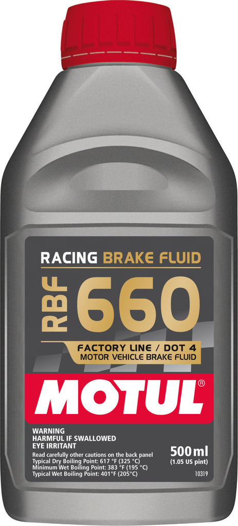 Motul 101667 FITS: 1/2L Brake Fluid RBF 660 Racing DOT 4 Brake Fluid