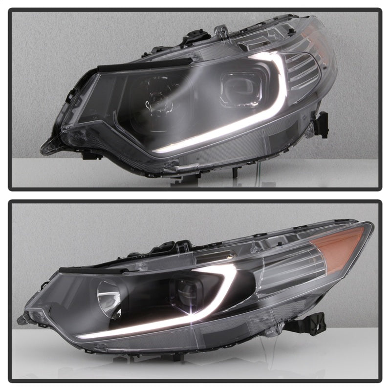 SPYDER 9042218 FITS:xTune 09-14 Acura TSX Projector Headlights Light Bar DRL Black (PRO-JH-ATSX09-LB-BK) Headlights