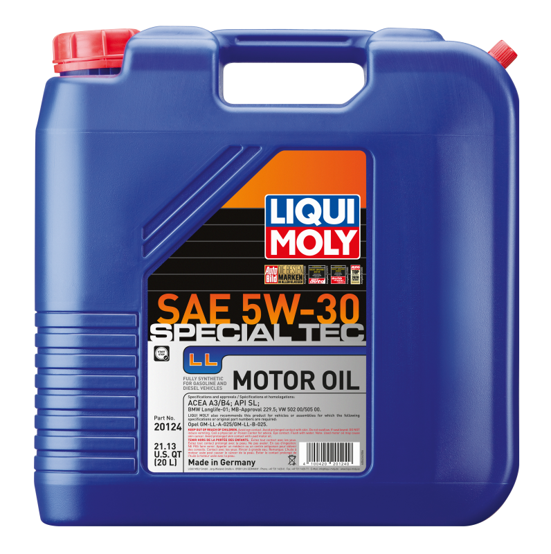 LIQUI MOLY 20124 FITS: 20L Special Tec LL Motor Oil SAE 5W30 Motor Oils