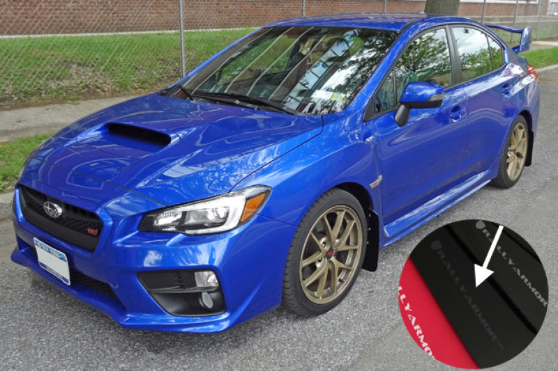 Rally Armor MF32-UR-BLK/GRY FITS: 15-21 Subaru WRX/STI Black UR Mud Flap w/Grey Logo Mud Flaps
