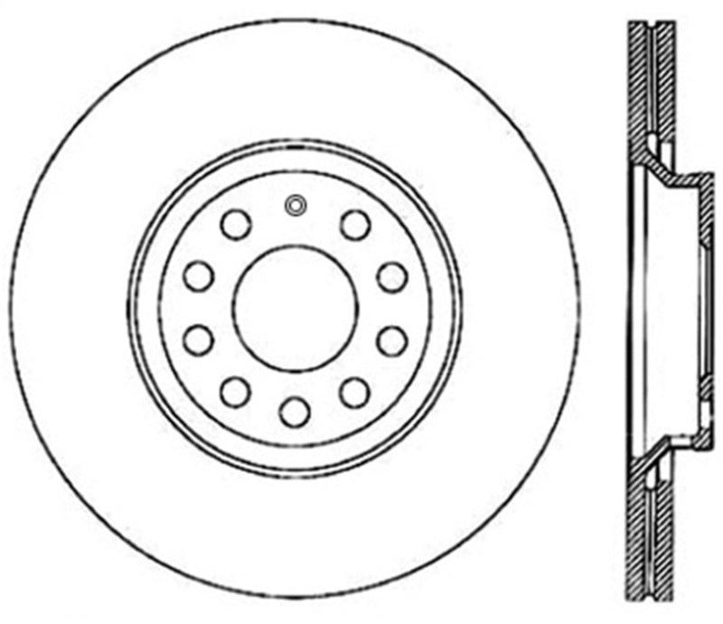 Stoptech 126.33113CSL FITS:StopTech Power Slot 09 VW CC (Passat CC) / 06-09 Passat (ex Syncro) Left Rear CRYO-STOP Slotted Rot Brake Rotors Slotted