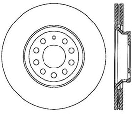 Stoptech 126.33113CSL FITS:StopTech Power Slot 09 VW CC (Passat CC) / 06-09 Passat (ex Syncro) Left Rear CRYO-STOP Slotted Rot Brake Rotors Slotted