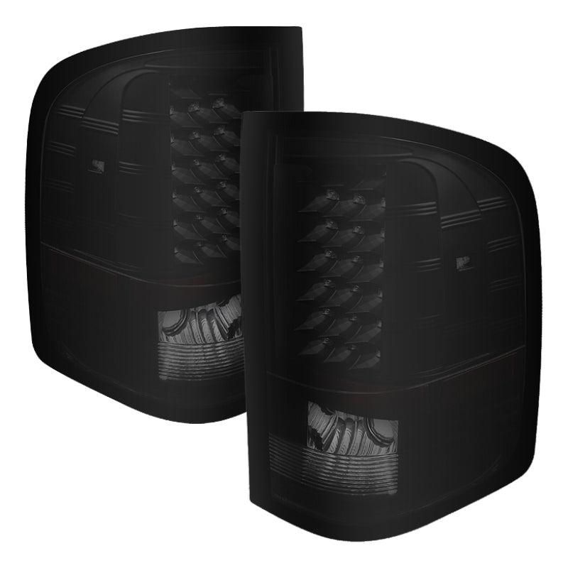 SPYDER 5077493 FITS:xTune Chevy Silverado 07-13 LED Tail Lights Black Smoke ALT-JH-CS07-LED-BKSM Tail Lights