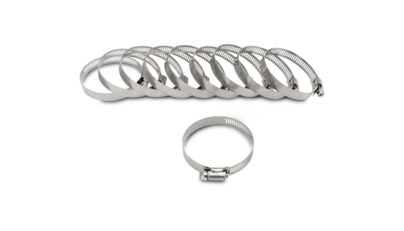 Vibrant 12158 FITS: S.S. Worm Gear Clamps Pack of 10 Clamping Range: 4.56in 5.51in (116mm 140mm) Clamps