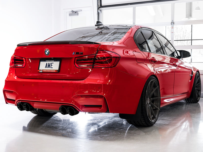 AWE Tuning 3020-43087 FITS: BMW F8X M3/M4 Track Edition Catback Exhaust Diamond Black Tips Catback