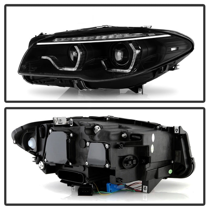 SPYDER 5088208 FITS: BMW 5 Series F10 11-13 Xenon/HID AFS Projector Headlights Black PRO-YD-BMWF10HIDAFS-SEQ-BK Headlights