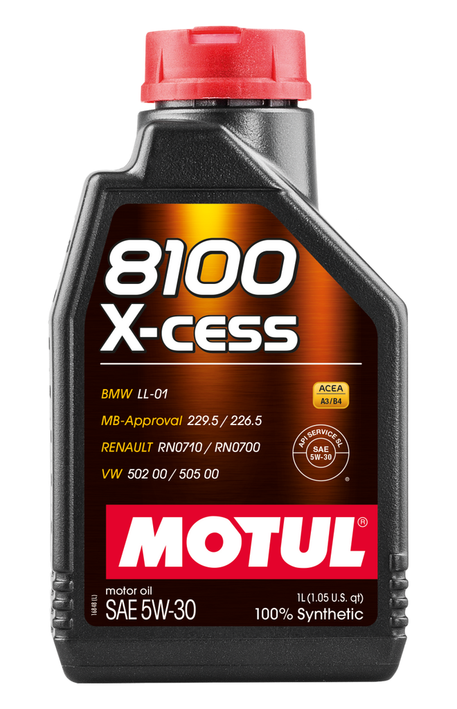 Motul 108944 FITS: Synthetic Engine Oil 8100 5W30 X-CESS 1L Motor Oils