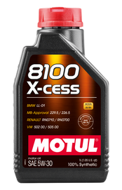 Motul 108944 FITS: Synthetic Engine Oil 8100 5W30 X-CESS 1L Motor Oils
