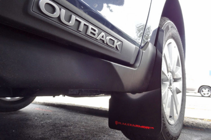 Rally Armor MF36-UR-BLK/GRY FITS: 15-19 Subaru Outback Black UR Mud Flap w/ Grey Logo Mud Flaps