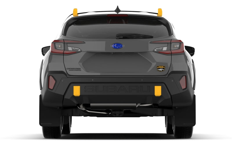 Rally Armor MF116-UR-BLK-WOR FITS: 24-25 Subaru Crosstrek (Wilderness Only) Black UR Mudflap W/Wild-Orange Logo No Drill Re Mud Flaps
