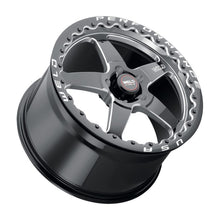 Load image into Gallery viewer, Weld S90471163P43 FITS: S904 17x11 Ventura Beadlock 5x120.65 ET43 BS7.75 Gloss BLK MIL DIA 78.1 Wheels Cast