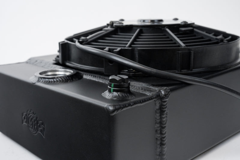 CSF 7065B FITS: Universal Drag Race / Tuck Radiator w/9in Spal Fan 10.5in H x 10in L x 3.6in W Black Radiators