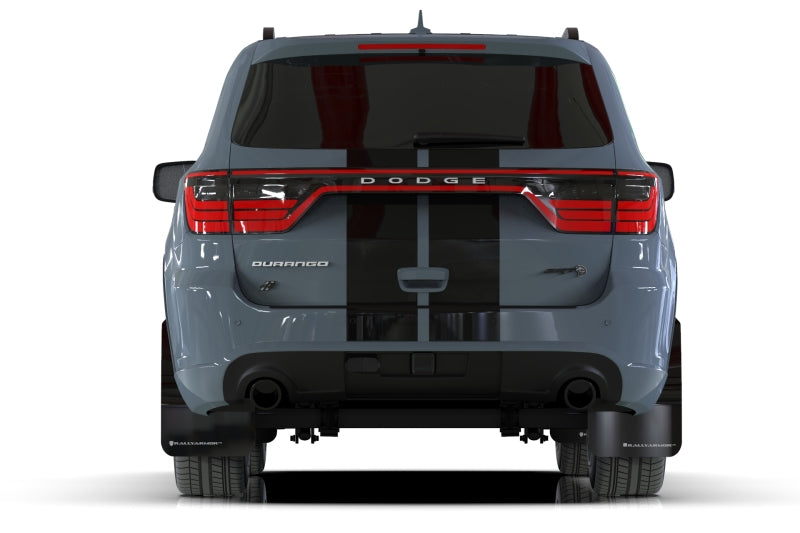 Rally Armor MF55-UR-BLK/GRY FITS: 16-25 Dodge Durango GT/Hellcat/RT/SRT 392/SXT Black UR Mud Flap Grey Logo Mud Flaps