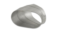 Load image into Gallery viewer, Vibrant 13580 FITS: Horizontal 304 SS Oval Pie Cuts 3.5in OD Tight 45 Degree Elbow Steel Tubing