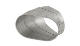 Vibrant 13580 FITS: Horizontal 304 SS Oval Pie Cuts 3.5in OD Tight 45 Degree Elbow Steel Tubing