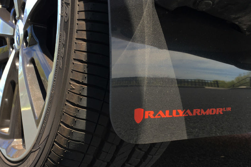 Rally Armor MF45-UR-RD/WH FITS: 17-23 Subaru Impreza 4D/5D Red UR Mud Flap w/White Logo Mud Flaps