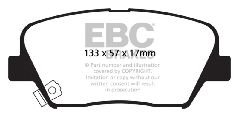 EBC DP41863R FITS: 12+ Hyundai Azera 3.3 Yellowstuff Front Brake Pads Brake Pads Performance