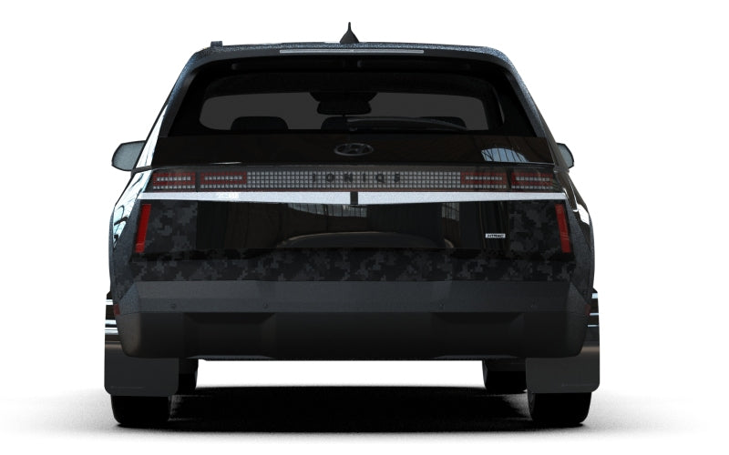 Rally Armor MF127-BAT-BLK-SIL FITS: 2025 Hyundai Ioniq 5 XRT Black Mud Flap Silver Battery Logo Mud Flaps