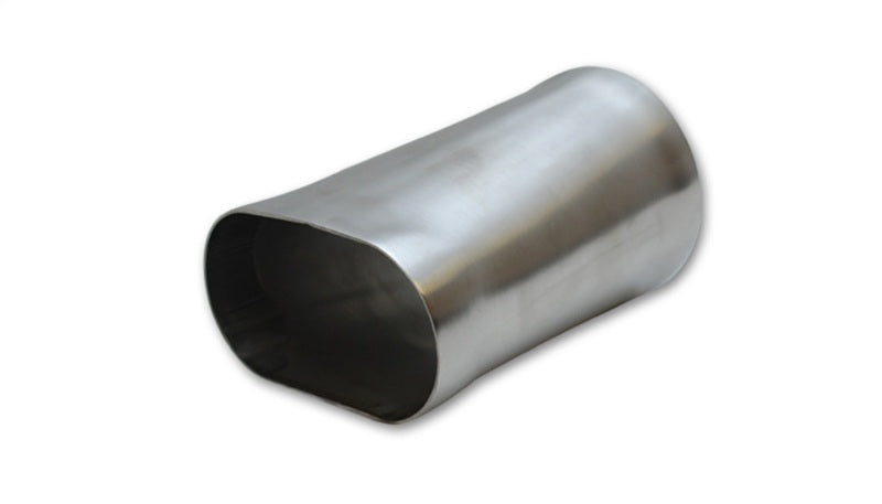 Vibrant 13171 FITS: 3.5in oval (Nominal) x 3.5in Round Transiton adapter T304 SS 6in long Flanges