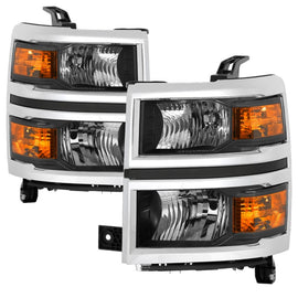 SPYDER 9042447 FITS:xTune 14-15 Chevy Silverado 1500 (New Body) OEM Style Headlights w/Trim Blk (HD-JH-CS14-CC-BK) Headlights