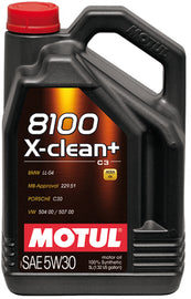 Motul 106377 FITS: 5L Synthetic Engine Oil 8100 5W30 X-CLEAN Plus Case of 4 Motor Oils