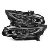 AlphaRex 16-21 NOVA-Series LED Proj Headlights Blk w/Activation Light & Seq.Sig / SB DRL FITS: Honda Civic - ARX880491