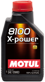 Motul 106142 FITS: 1L Synthetic Engine Oil 8100 10W60 X-Power ACEA A3/B4 Motor Oils