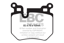 EBC DP41996R FITS: 08-10 BMW 135 3.0 Twin Turbo Yellowstuff Rear Brake Pads Brake Pads Performance