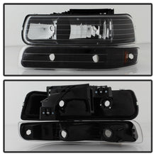 Load image into Gallery viewer, SPYDER 5064219 FITS:xTune Chevy Tahoe 00-06 Amber Crystal Headlights w/ Bumper Lights Black HD-JH-CSIL99-SET-AM-BK Headlights