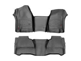 WeatherTech 2019+ 1500 Crew Cab Front and Rear FloorLiner - Black FITS: Chevrolet Silverado - WET441436-1-2