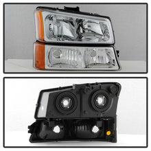 Load image into Gallery viewer, SPYDER 5064912 FITS:xTune Chevy Silverado 2500HD 03-06 Crystal Headlights w/ Bumper Lights Chrome HD-JH-CSIL03-AM-C-SET Headlights