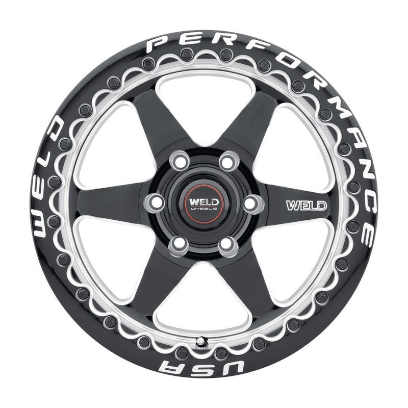 Weld S90970089P42 FITS: S909 17x10 Ventura 6 Beadlock 6x135 ET42 BS7.25 Gloss BLK MIL DIA 87.1 Wheels Cast