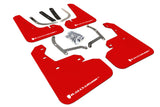 Rally Armor MF45-UR-RD/WH FITS: 17-23 Subaru Impreza 4D/5D Red UR Mud Flap w/White Logo Mud Flaps