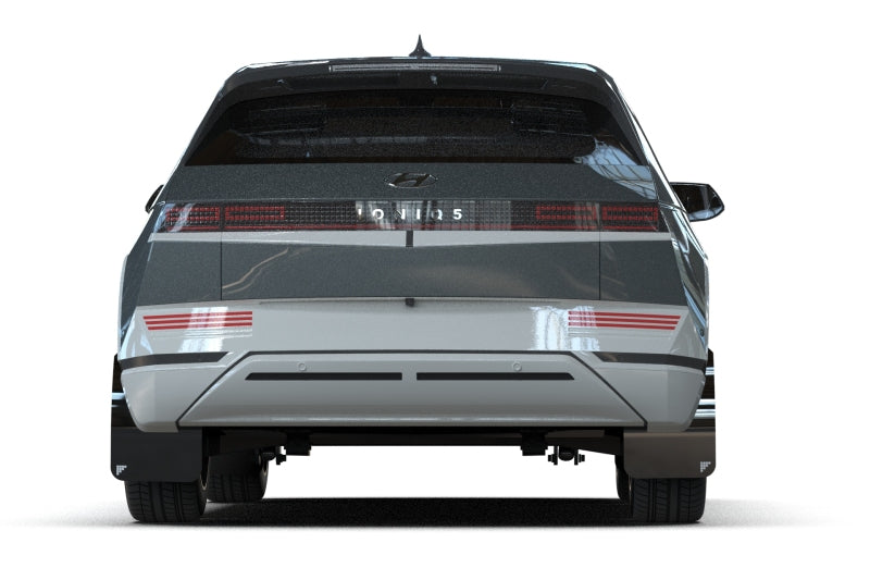 Rally Armor MF137-BAT-BLK-SIL FITS: 2025 Hyundai Ioniq 5 PE Black UR Mud Flap w/Silver Battery Logo Mud Flaps