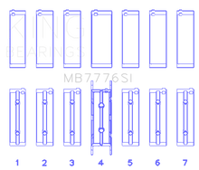 Load image into Gallery viewer, King Engine Bearings MB7776SI0.25 FITS:King BMW N55B30A/N53B30A/N52B30A Main Bearing Set Size +0.25mm Bearings