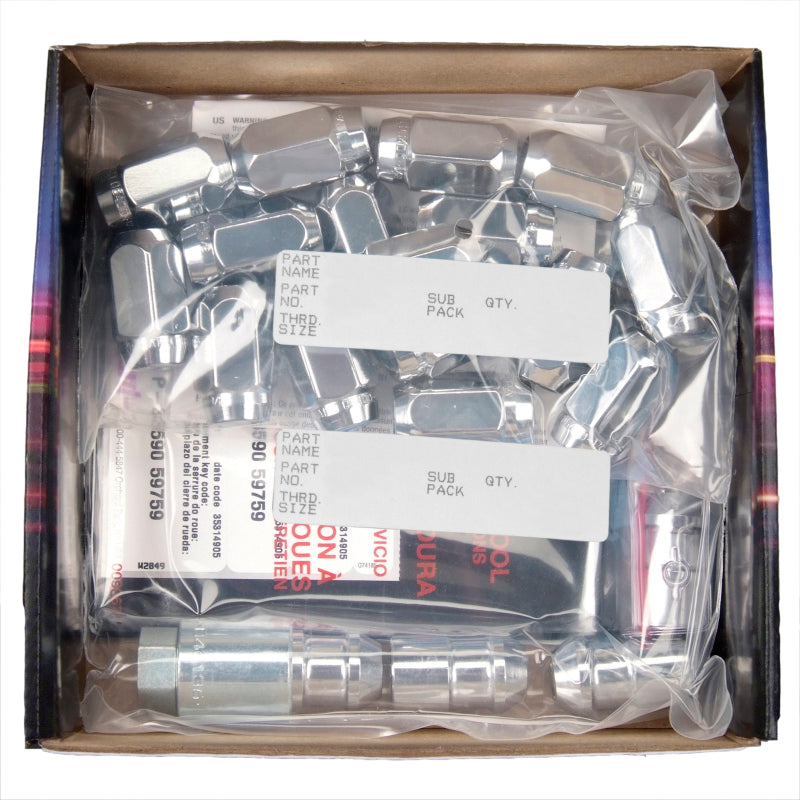 McGard 84557 FITS: 5 Lug Hex Install Kit w/Locks (Cone Seat Nut) M12X1.5 / 13/16 Hex / 1.5in. Length Chrome Lug Nuts