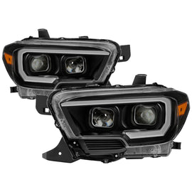 SPYDER 9039256 FITS:xTune Toyota Tacoma 16-18 DRL Light Bar Projector Headlights Black PRO-JH-TTA16-LBDRL-BK Headlights