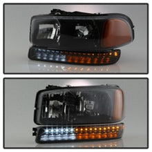Load image into Gallery viewer, SPYDER 9037399 FITS:xTune GMC Sierra 99-06 /Yukon 00-06 Headlights &amp; LED Bumper Lights Black HD-JH-GS99-LED-SET-BK Headlights