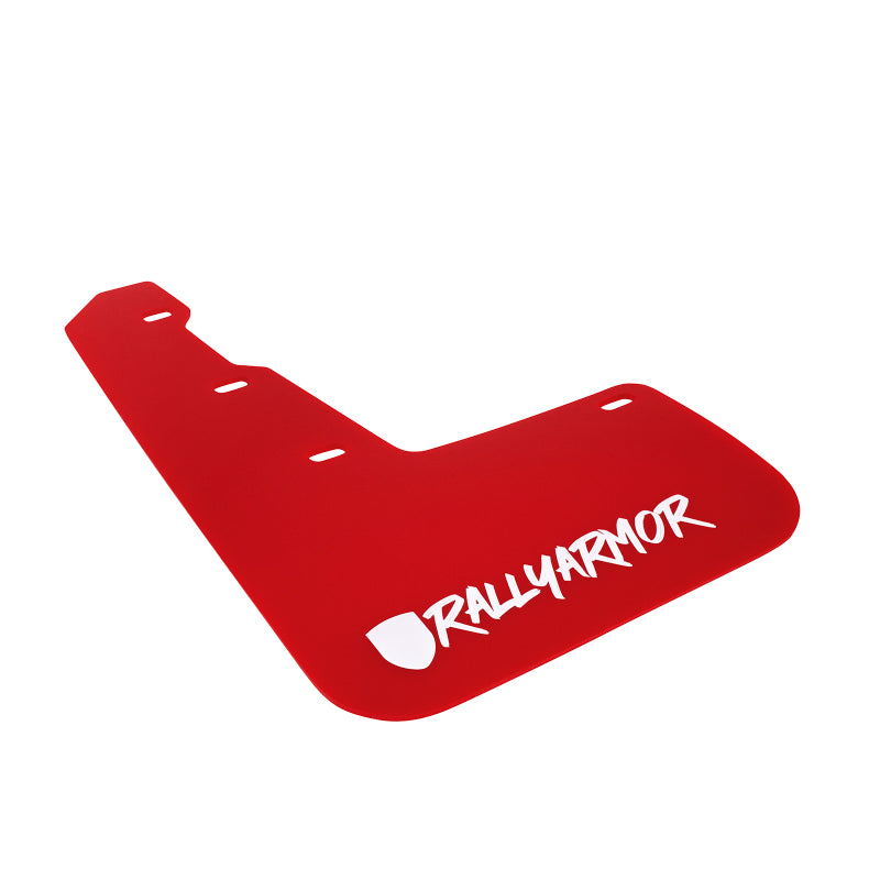 Rally Armor MF32-UR-RD/WH-X FITS: 15-21 Subaru WRX/STI Red Mud Flap White Altered Font Logo Mud Flaps