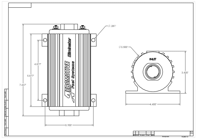 Aeromotive 11104 FITS: Eliminator-Series Fuel Pump (EFI or Carb Applications) Fuel Pumps