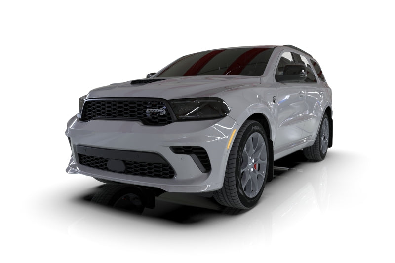 Rally Armor MF55-UR-BLK/WH FITS: 16-25 Dodge Durango GT/Hellcat/RT/SRT 392/SXT Black UR Mud Flap White Logo Mud Flaps