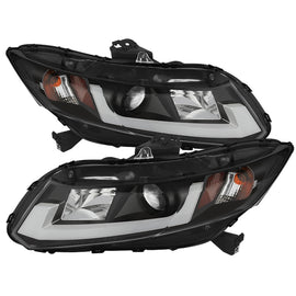 SPYDER 5076519 FITS: 12-14 Honda Civic (Excl. 2014 Coupe) Projector Headlights Lgtbr DRL Black PRO-YD-HC12-DRL-BK Headlights
