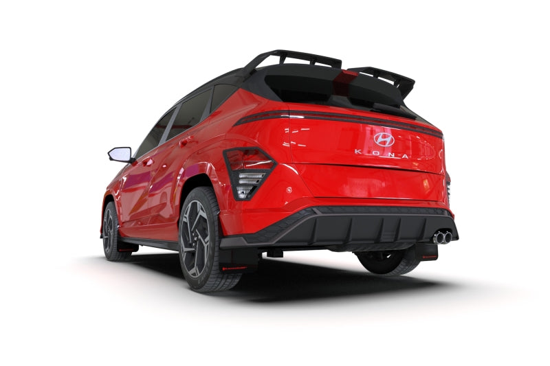 Rally Armor MF103-UR-BLK-GRY FITS: 24-25 Hyundai Kona N Line Black UR Mud Flap w/ Grey Logo Mud Flaps