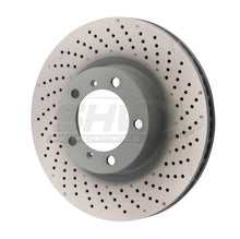 Load image into Gallery viewer, SHW Performance PFR39972 FITS:SHW 09-16 Porsche 911 Carrera w/o Ceramic Brakes Right Front Drill-Dimp MB Brake Rotor (99735140201) Brake Rotors Drilled