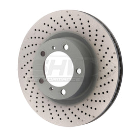 SHW Performance PFR39972 FITS:SHW 09-16 Porsche 911 Carrera w/o Ceramic Brakes Right Front Drill-Dimp MB Brake Rotor (99735140201) Brake Rotors Drilled