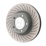 SHW Performance PFR39972 FITS:SHW 09-16 Porsche 911 Carrera w/o Ceramic Brakes Right Front Drill-Dimp MB Brake Rotor (99735140201) Brake Rotors Drilled