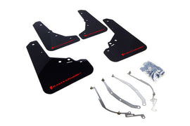 Rally Armor MF25-UR-BLK/RD FITS: 12-18 Fiat 500 Black UR Mud Flap w/Red Logo Mud Flaps