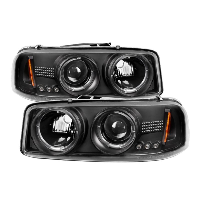 SPYDER 5009357 FITS: GMC Sierra 1500/2500/3500 99-06 Projector Headlights LED Halo LED Black PRO-YD-CDE00-HL-BK Headlights