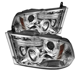 SPYDER 5010049 FITS: Dodge Ram 1500 09-14 10-14 Projector Headlights Halogen- LED Halo LED Chrm PRO-YD-DR09-HL-C Headlights