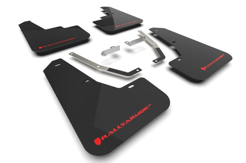 Rally Armor MF106-UR-BLK-RD FITS: 24-25 Subaru Crosstrek Black UR Mud Flap Red Logo Mud Flaps